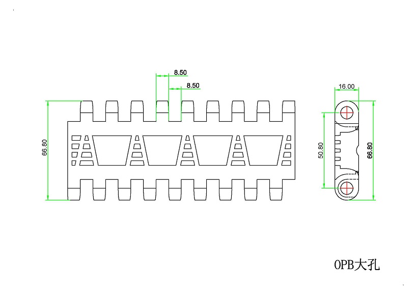 OPB Large Open Grid Modular Belt