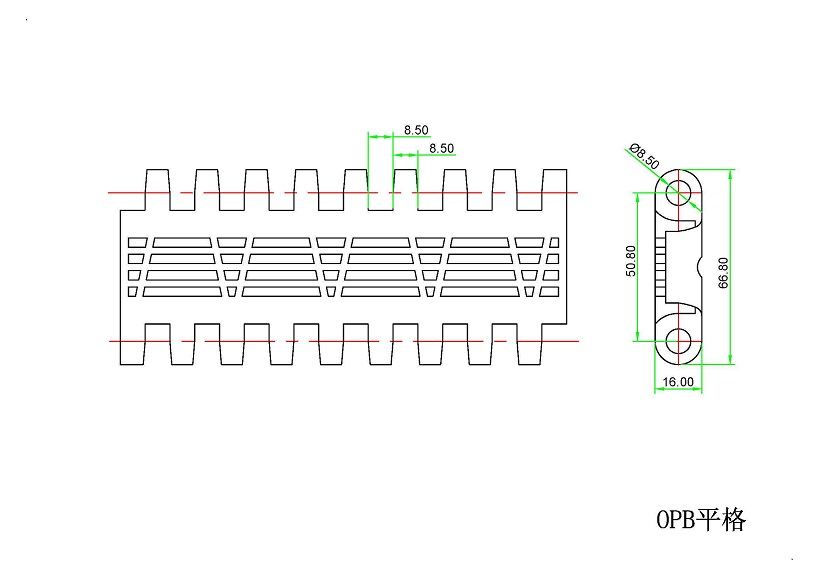 OPB Flush Grid Modular Belt