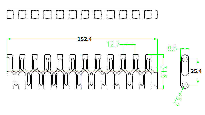 7300 Series Flush Grid Modular Belt