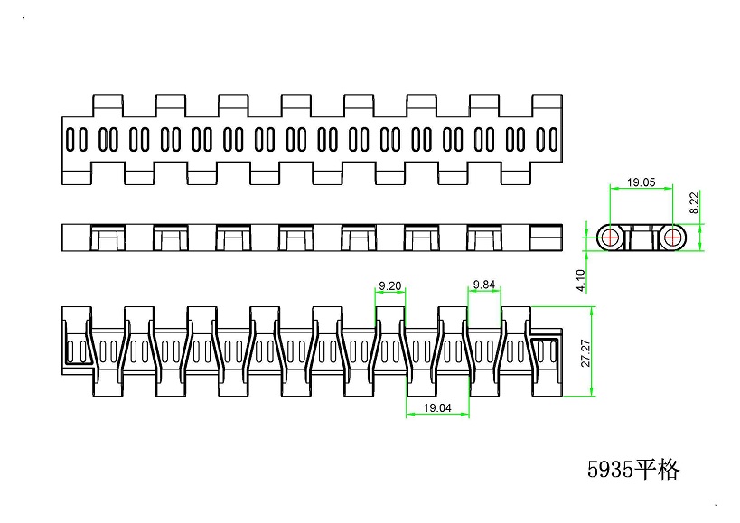 5935 Series Flush Grid Modular Belt