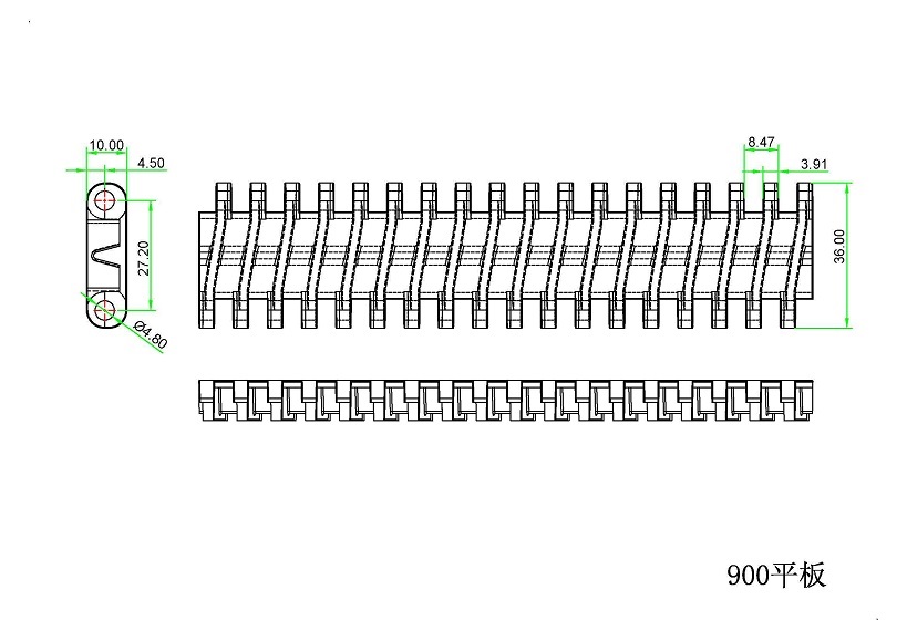 900 Series Flat Top Modular Belt